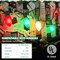 Red White and Green Christmas Lights Outdoor, 25Ft Vintage Christmas String Lights with 26 Multicolor Ceramic Bulbs, Hanging Christmas Decorations Lights Waterproof